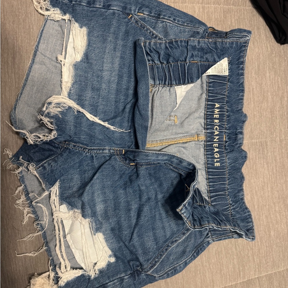 American Eagle Outfitters Distressed Blue Jean Shorts